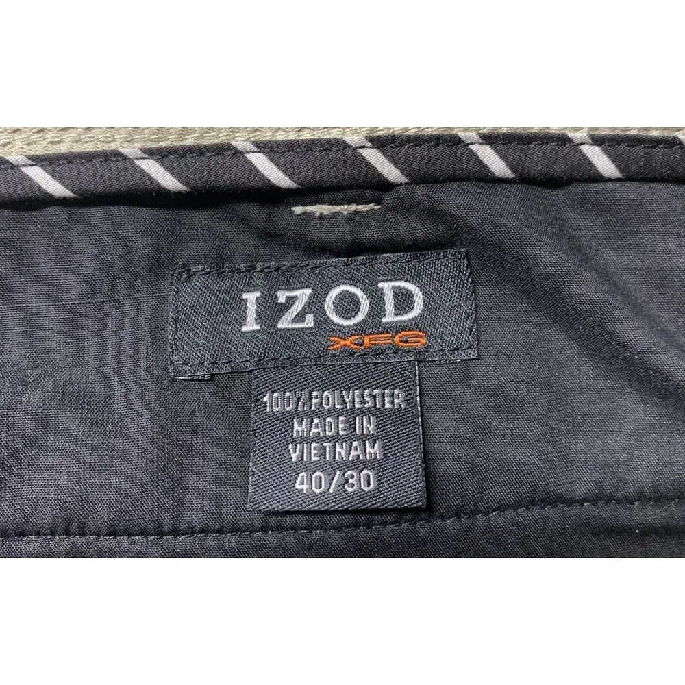 #1450 Izod XFG Mens Size 40x30 Tan Beige Performance Style Casual Pants Golf - Picture 2 of 7